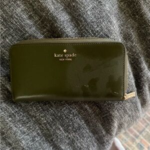 Kate Spade Dark Green Zip Wallet